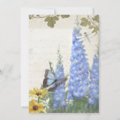 Invitation Flore de la marmite des papillons rustique (Dos)