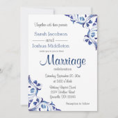 Invitation Flore de l'époque moderne du Blue Sapphire (Devant)