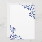 Invitation Flore de l'époque moderne du Blue Sapphire (Dos)
