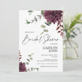 Invitation Flore De Plum Et Fête de l'mariée De Lavande (Debout devant)