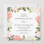 Invitation Flore de printemps | MARIAGE CARRÉ (Devant)