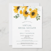 Invitation Flore de tournesol rustique Fête des mariées virtu (Devant)