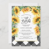 Invitation Flore de tournesol rustique I Do BBQ Fête des mari (Devant)