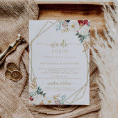 Invitation Flore D'Or Classique Nous Refaisons Vow Renouvelle