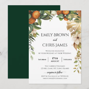 Invitation Flore d'or Elégant Mariage de verdure Eucalyptus