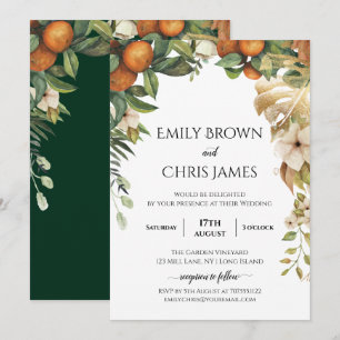 Invitation Flore d'or Elégant Mariage de verdure Eucalyptus
