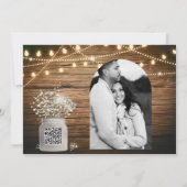 Invitation Flore du souffle du bébé en Mason rustique Jar & L (Dos)