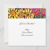 Invitation FLORE EN TOSCANE/ Champs, Pépites et tournesols (Dos)