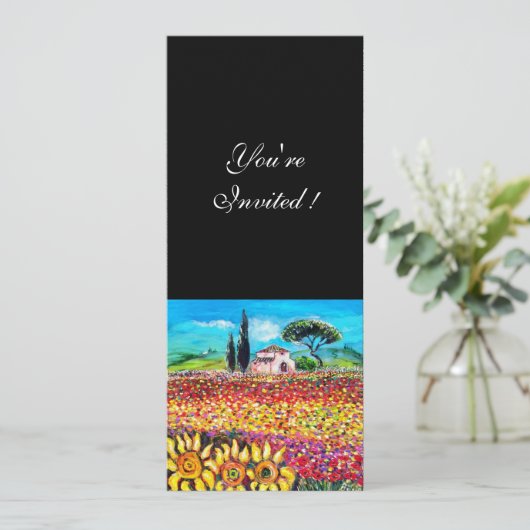 Invitation FLORE EN TOSCANE/ Champs, Pépites et tournesols (Debout devant)