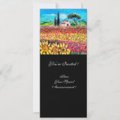 Invitation FLORE EN TOSCANE/ Champs, Pépites et tournesols (Dos)