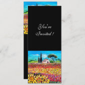 Invitation FLORE EN TOSCANE/ Champs, Pépites et tournesols (Devant / Derrière)