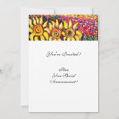 Invitation FLORE EN TOUSCANE/ Champs, Coquelicots et Tourneso (Dos)