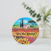 Invitation FLORE EN TOUSCANE/ Champs, Coquelicots et Tourneso (Debout devant)