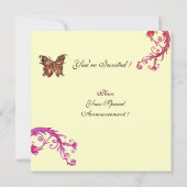 Invitation FLORE EN TOUSCANIE/ Champs, Coquelicots et Tournes (Dos)