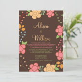 Invitation Flore enchantée -Faire-part de mariage (Debout devant)