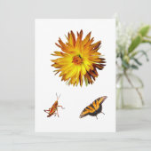 Invitation Flore et faune jaunes (Debout devant)