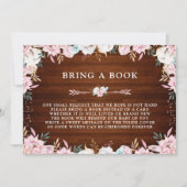 Invitation Flore et flèches rustiques Apportez un livre (Devant)