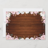 Invitation Flore et flèches rustiques Apportez un livre (Dos)