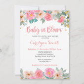 Invitation Flore et verdure Bébé en fleurs (Devant)