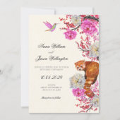 Invitation Flore faune esthétique mariage printanier (Devant)