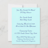 Invitation Flore florale de l'Hydrangea bleu Photo (Dos)