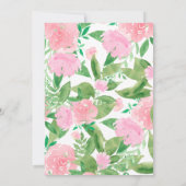 Invitation Flore floue avec Mariage de calligraphie or Faux (Dos)