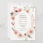 Invitation Flore floue et Fête des mariées de cadre verdoyant (Devant)