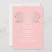 Invitation Flore floue - Romance éternelle Mariage d'argent (Devant)