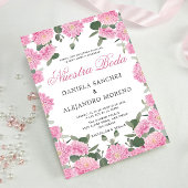 Invitation Flore flush verdure Nuestra Boda Mariage espagnol