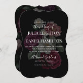 Invitation Flore foncée (Devant / Derrière)