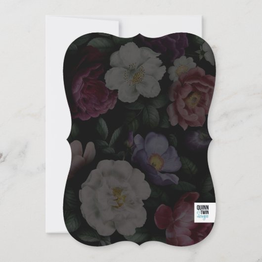 Invitation Flore foncée (Dos)