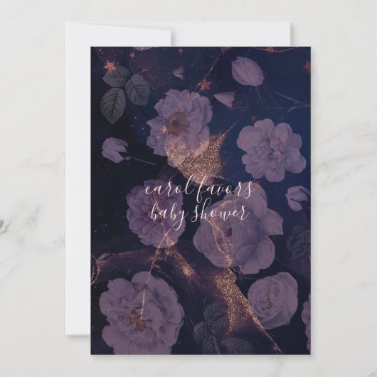 Invitation Flore foncée | Blooms violets spectaculaires | Dou (Dos)