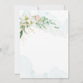 Invitation Flore géométrique rose simple - 002 Invitat (Dos)