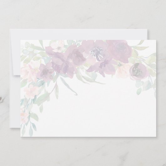 Invitation Flore gonflable avec confirmation croisée (Dos)