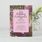 Invitation Flore indienne de Parties scintillant glamour | Ro (Debout devant)