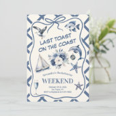 Invitation Flore marine et icônes océaniques Bachelorette (Debout devant)
