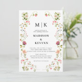 Invitation Flore minimale et chic | Mariage (Debout devant)