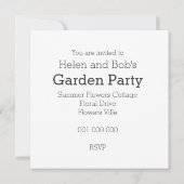 Invitation Flore moderne rose Dahlia Karma Fleur Fuchsiana (Dos)