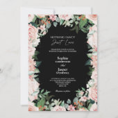 Invitation Flore Noir Noir Noir Simple Rien Mariage (Devant)