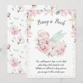 Invitation Flore nouveau-né rapporter un livre (Devant / Derrière)