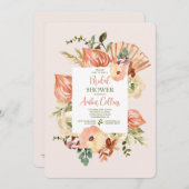 Invitation Flore peint à la main (Devant / Derrière)