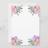 Invitation Flore peint à la main| Baptême d'aquarelle tendanc (Dos)