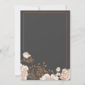 Invitation Flore peinte dans les nuances de pêche et de Maria (Dos)