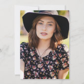 Invitation Flore pourpre/Bouffées d'or/Photo/Graduation (Dos)