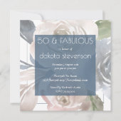 Invitation Flore poussiéreux | Smoky Blue Cream Fabulous 50 P (Devant)
