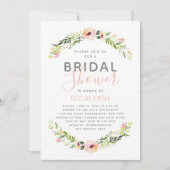 Invitation Flore printanière | Fête des mariées | BLANCHE (Devant)