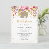 Invitation Flore rose + boîte d'expédition Fête de l'mariée p (Debout devant)