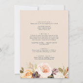 Invitation Flore Rustique De La Terre Tout En Un Mariage (Dos)