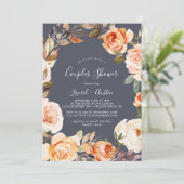 Invitation Flore rustique | Douche Couples Violets (Debout devant)