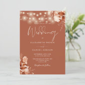 Invitation Flore rustique éclaire le Mariage de automne de co (Debout devant)